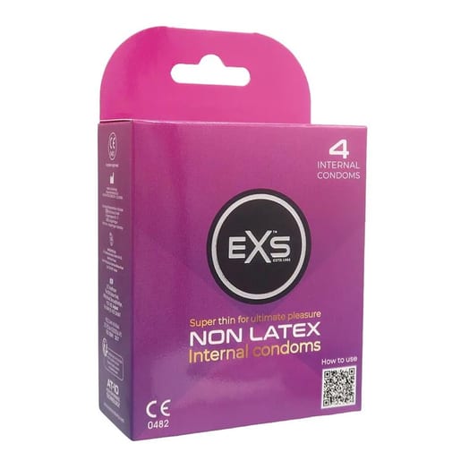 EXS Internal Condoms - Latexfreie interne Kondome (4 Kondome) EXS Internal Condoms - Latexfreie interne Kondome (4 Kondome)