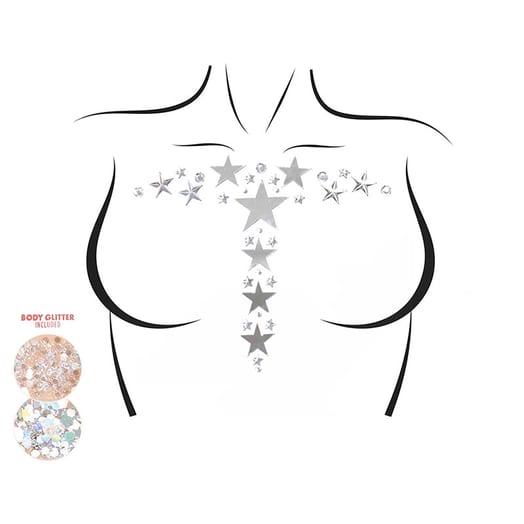 Bijou autocollant pour le corps Leg Avenue Kismet - Étoiles