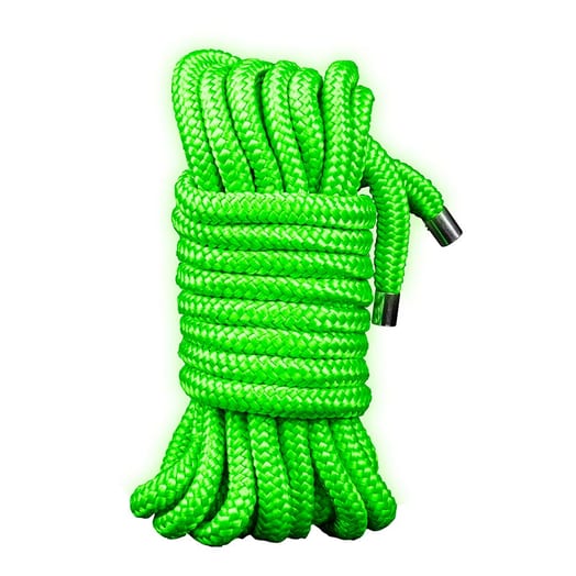 Corde de bondage phosphorescente Ouch! - 5 m - Vert