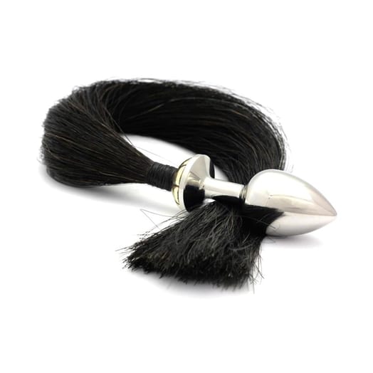 Rosebuds Tailbud Horsetail Analplug - Schwarz (M)