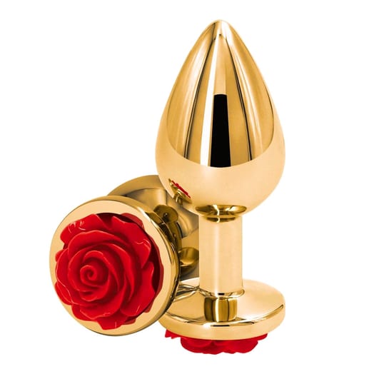 NS Novelties Rear Assets Rose Analplug - Gold und Rot (M)
