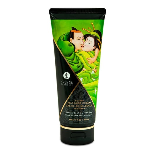 Shunga essbare Massagecreme - Birne & exotischer Grüntee