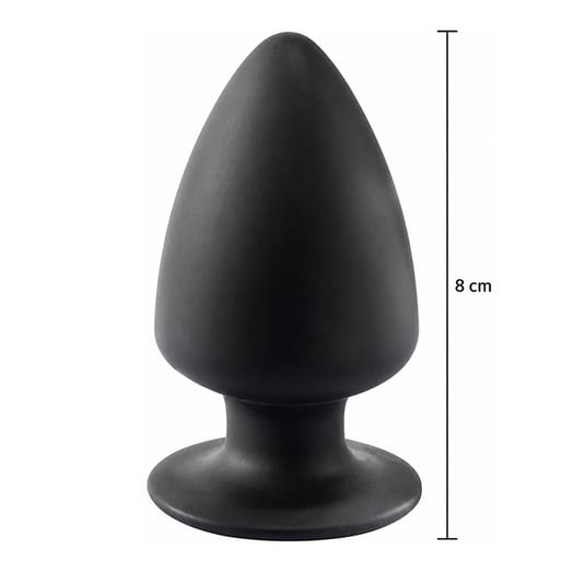 Plug anal Silex-D Modèle 1 - Noir - 8 cm - XS
