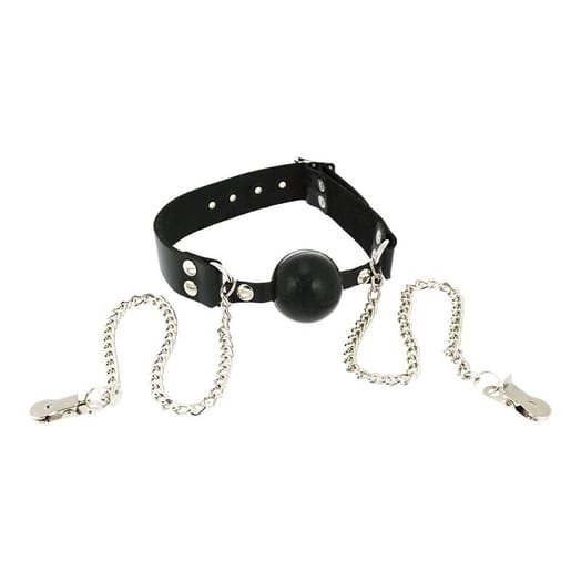 Rimba Ballknebel mit Nippelklemmen