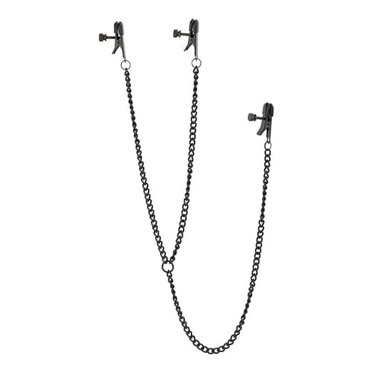 Blaze Deluxe Nippel- & Klitorisklemmen mit Kettchen - Schwarz