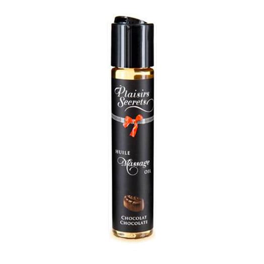 Huile de massage comestible Plaisirs Secrets - Chocolat