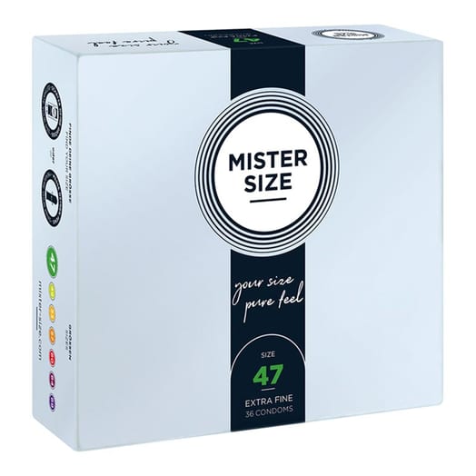 Préservatif sur mesure Mister Size - Taille 47 (36 Préservatifs)