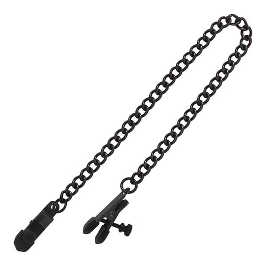 Spartacus Broad Tip Nippelklemmen mit schwarzer Kette