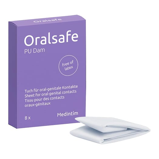 Medintim Oralsafe  Mundkondom ohne Latex - Vanille (8 Kondome)