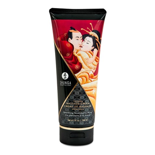 Shunga essbare Massagecreme - Erdbeersekt
