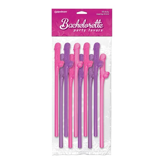 Bachelorette Party Strohhalme in Penisform - 10 Stück