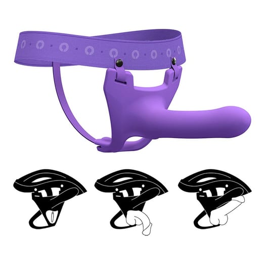 Gode ceinture en silicone PerfectFit Zoro - 12.5 cm - Violet