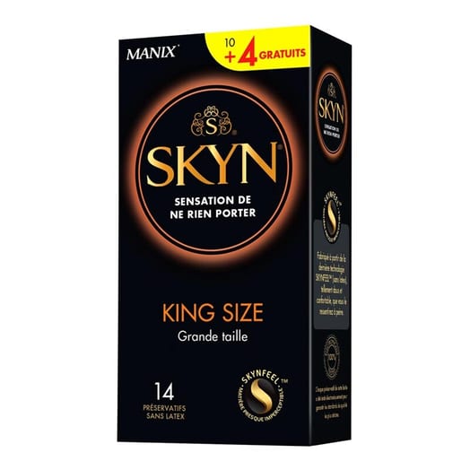 Manix Skyn King Size (Grande Taille) - sans latex (14 Préservatifs)