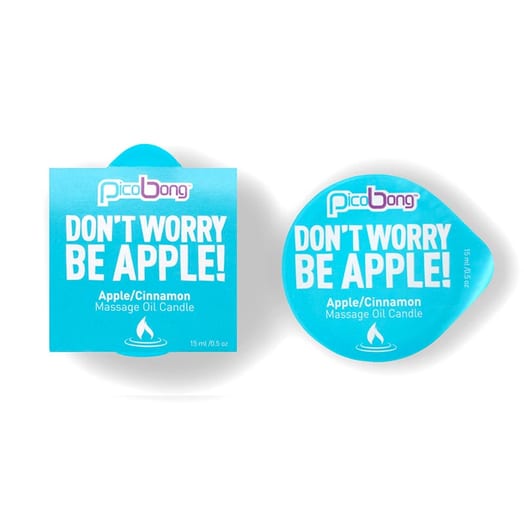 PicoBong Massagekerze "Don't Worry Be Apple!" - Apfel und Zimt