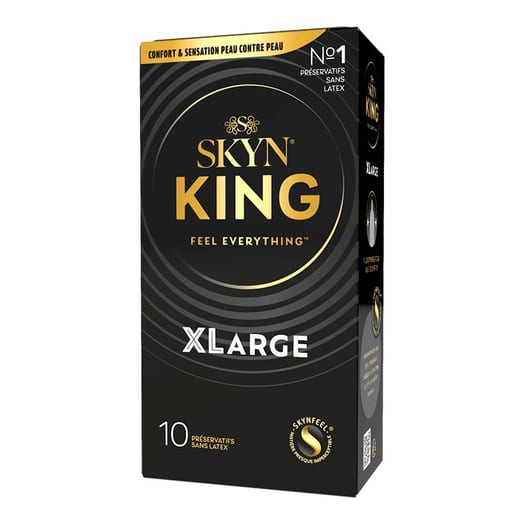 SKYN King XLarge (Grande Taille) - sans latex (10 Préservatifs)