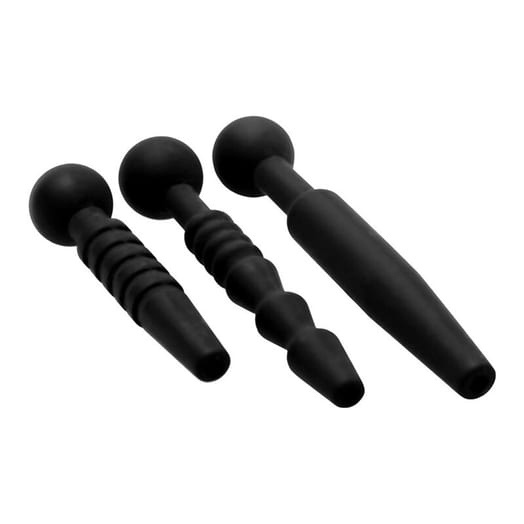Master Series Dark Rods Set aus hohlen Harnröhrenplugs