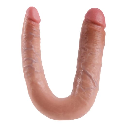 King Cock realistischer Doppelpenetration Dildo Large - Beige