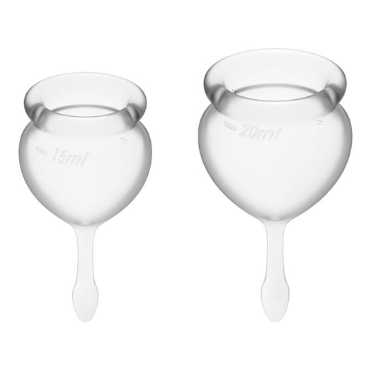Satisfyer Feel Good - Coupe menstruelle (2 pces) - Transparent