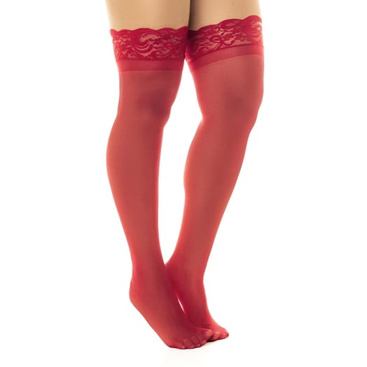 Mapalé Bas autofixants 1108 Sheer - Rouge