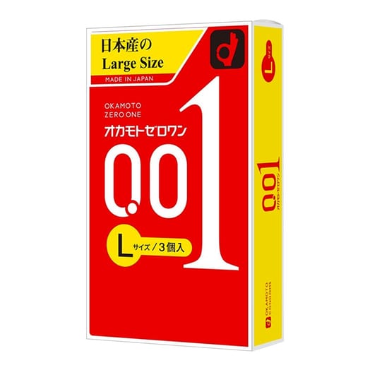 Okamoto 0.01 Large - Préservatif ultra-fin (3 Préservatifs)