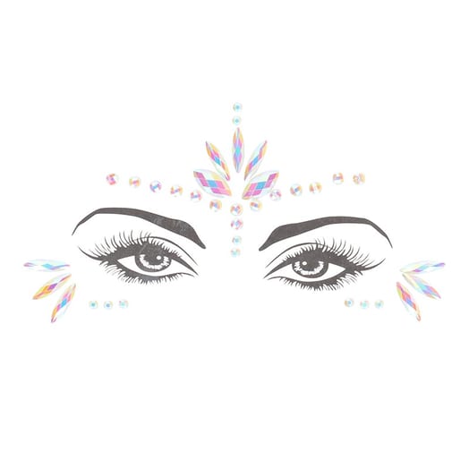 Bijoux autocollants pour les yeux Ouch! Glow in the Dark Face